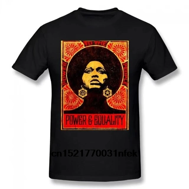 Мужская футболка Nehasigo Angela Davis power And Equity базовая с коротким рукавом (обычные и