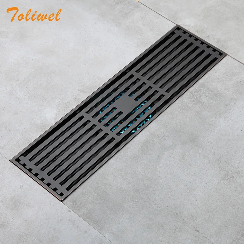 Античная латунь прямоугольная ванная душевая сливная напольная ловушка для