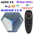 ТВ-приставка A95X F4, Android 11, Amlogic S905X4, 4 + 128 ГБ, 2,45 ГГц, Wi-Fi, BT, RGB светильник, декодирование 8K, ТВ-приставка на YouTube