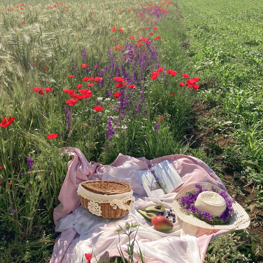 

1pc Desktop Sundries Organizer Rattan Woven Basket for Home (Light Brown)