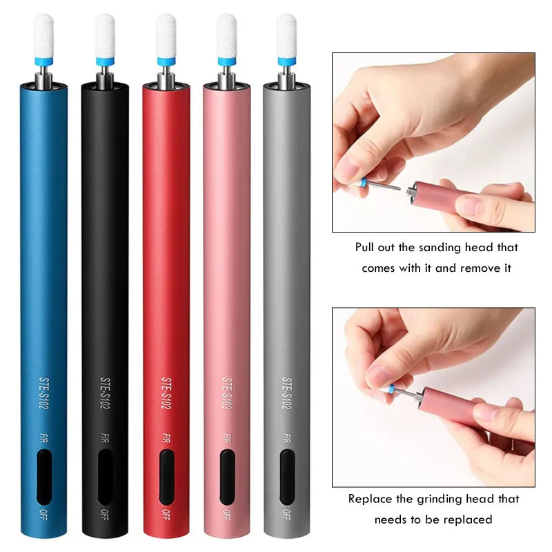 

Electric Portable Manicure Machine Set Led Mini Nail Drill Pen Bits Cutter For Removing Gel Varnish Nail Pedicure Grinding Tools