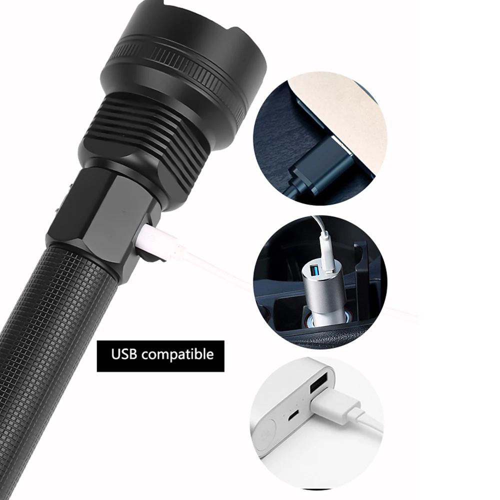Высокая мощность XLamp XHP90 самая мощная светодиодная вспышка с Usb Zoomable светильник Мощность 26650 18650 батарея Xhp70.2 Тактический светильник фонарь