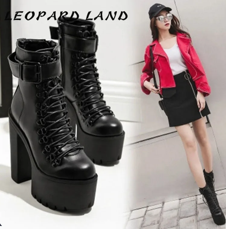 Женские пикантные классические ботинки на очень высоком каблуке с леопардовым