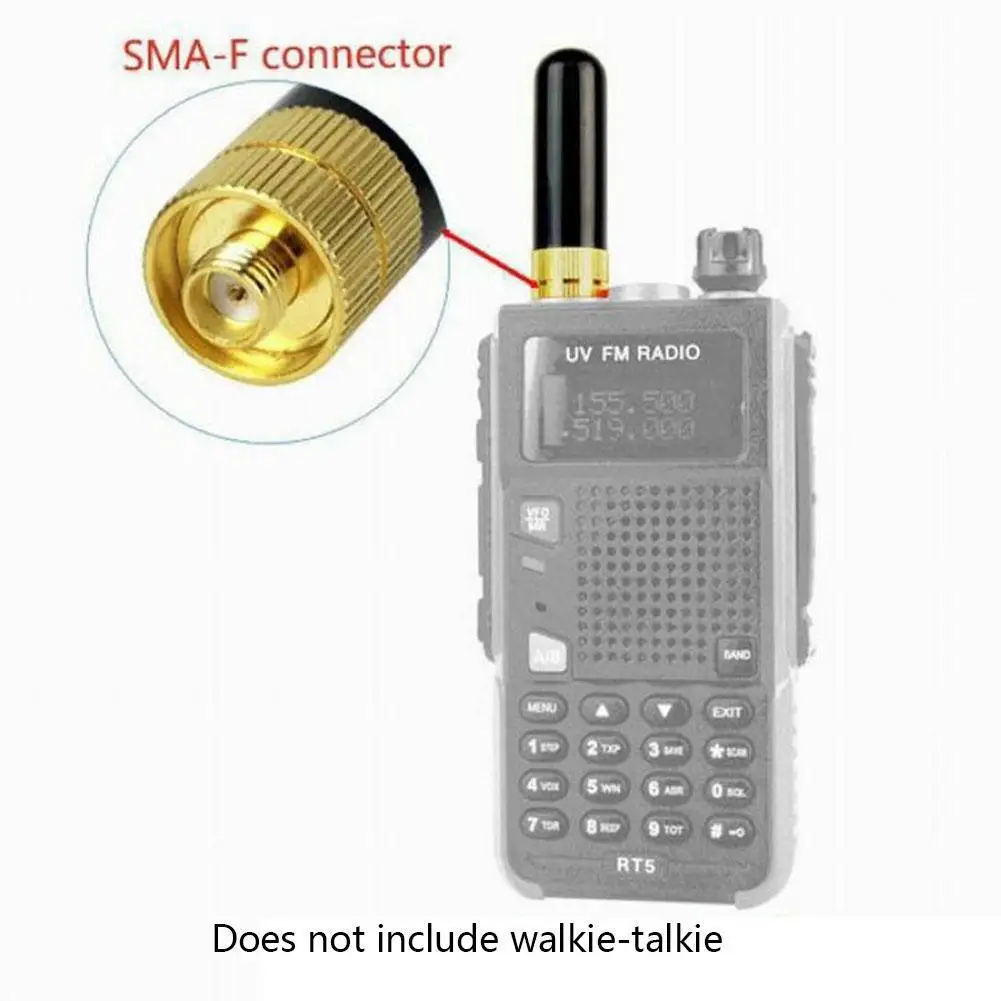 1pcs srh805s 4 5cm short antenna sma f female vhf uhf for baofeng for kenwood two way radio walkie talkie antenna accessories free global shipping