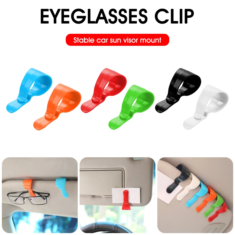 Automobile Car Sunshade Glasses Sunglasses Clip Hanger Glasses Frame Bill Card Plastic Multifunctional Glasses Clip