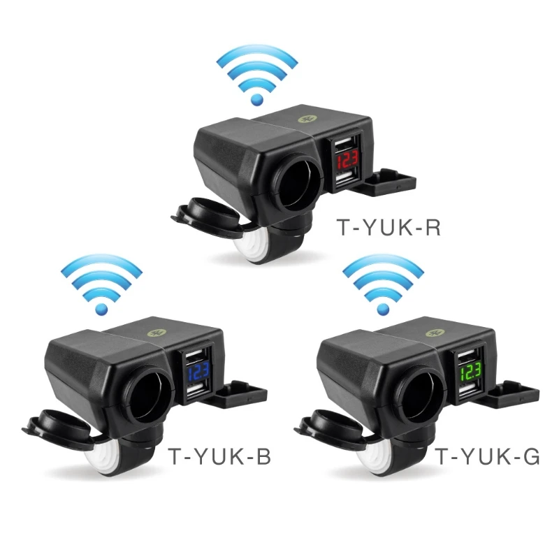 

Водонепроницаемое зарядное устройство для телефона, 12-24 В, с двумя USB-портами
