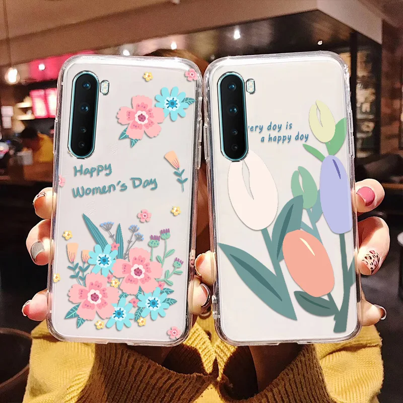 

Flower Silicon Case For Oneplus Nord 8T 8 Pro Cases Transparent Phone Fundas One Plus Nord N100 N10 7T 6 7 Covers Soft Bumper