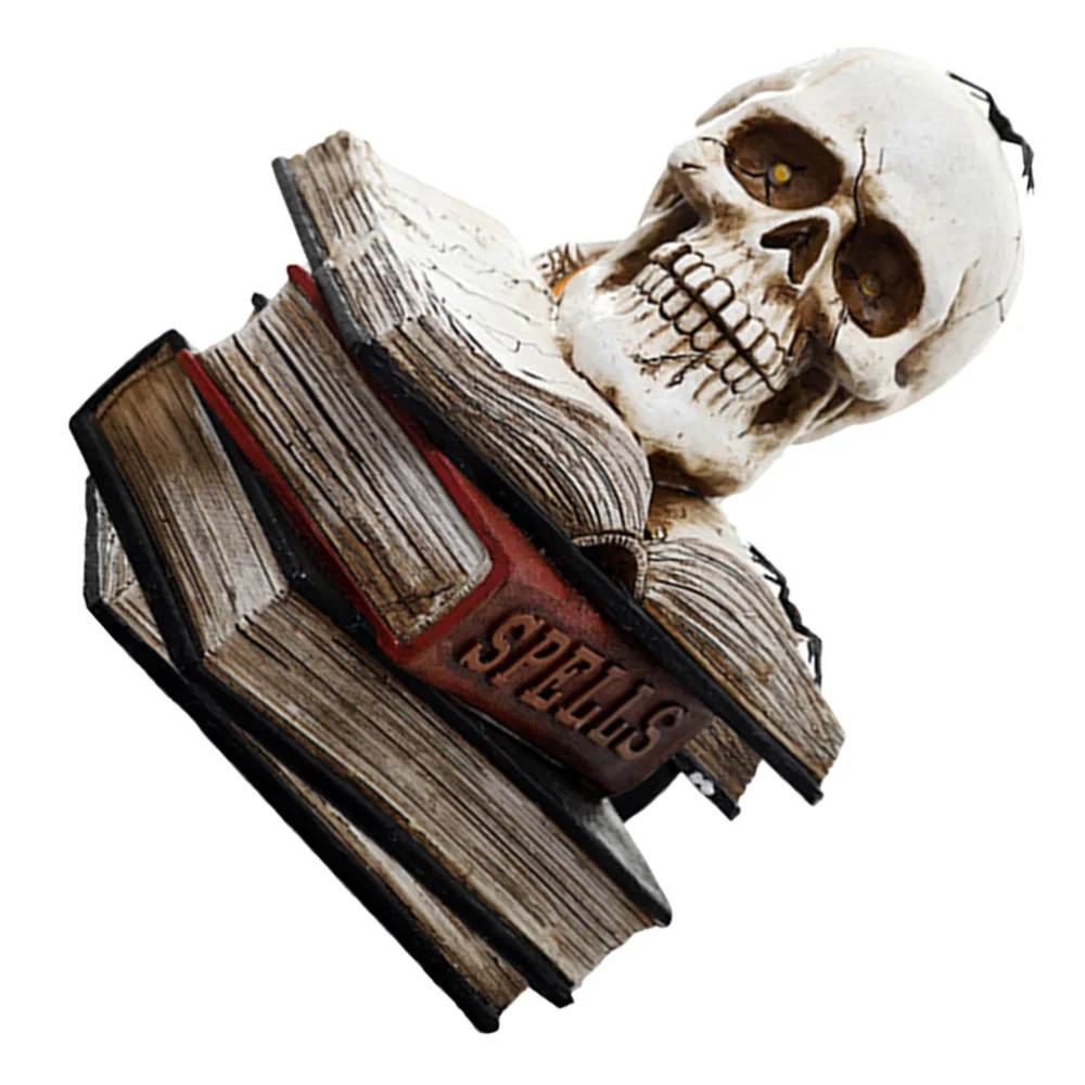 

Skulls On Books Ornament Lighted Party Decor Haunted House Ornament
