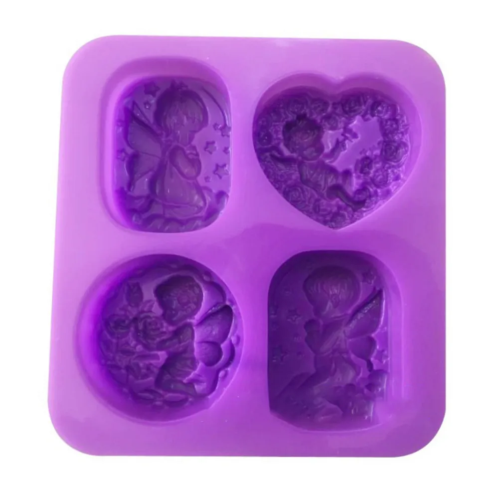 

Silicone Mold Angel Shaped Handicraft Soap Mold DIY Baking Tools For Cake Fondant Chocolate Making Desserts Tools