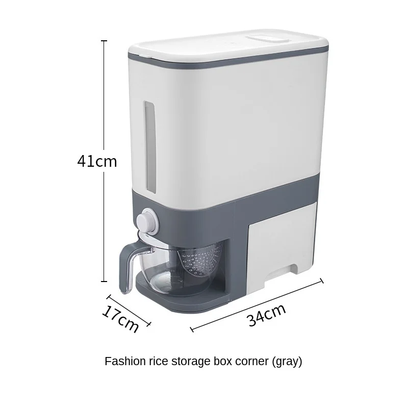 

Storage Box Rice Flour Storage Tank Moisture-Proof Storage Bucket Rice Bucket High Capacity Household Kitchen Insect-Proof