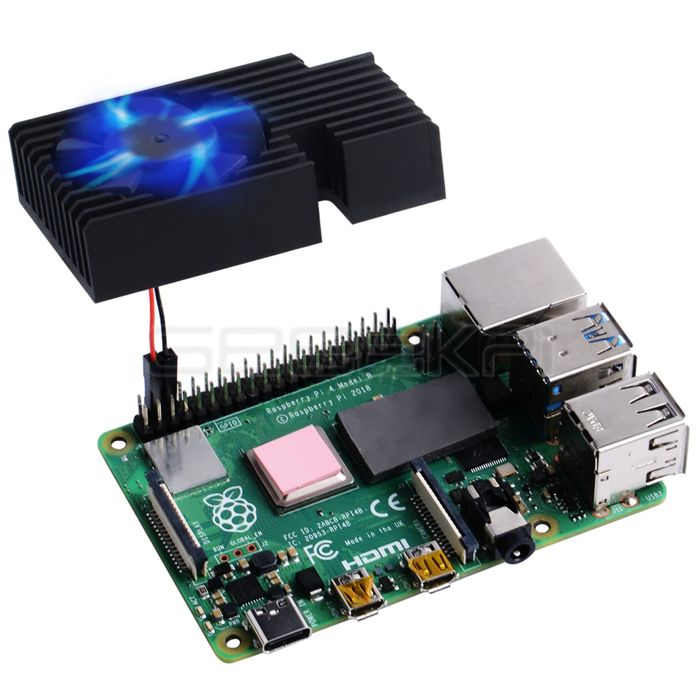 GeeekPi ЧПУ Экстремальный Вентилятор охлаждения радиатора комплект для Raspberry Pi 4B/3B+/3B Plus, не костюм 3B доска