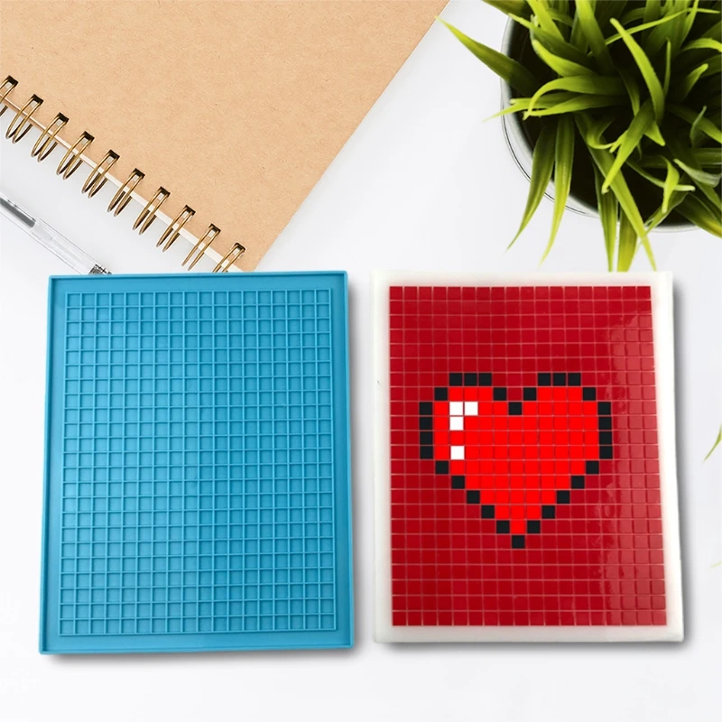 

Pixel Puzzle Coaster Epoxy Resin Mold Cup Mat Casting Silicone Mould DIY Crafts Home Decorations Casting Tool