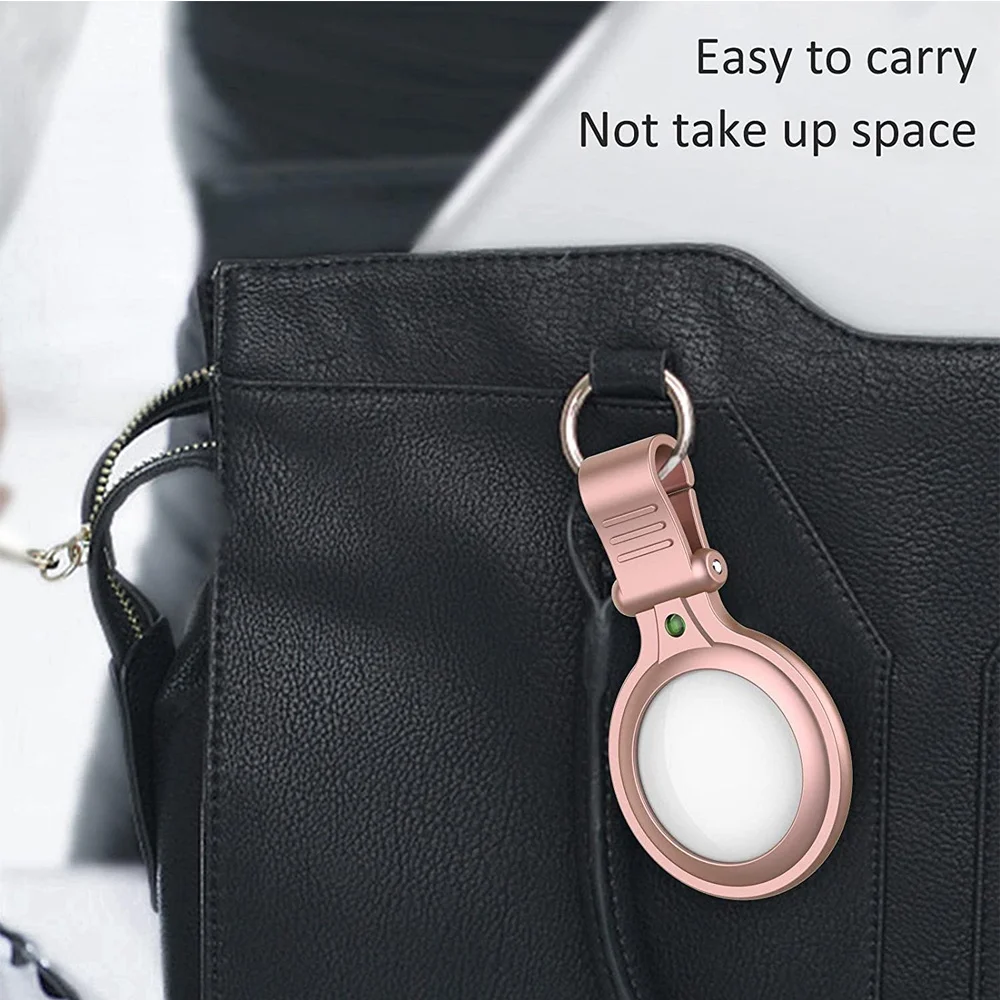 

2021 NEW For AirTag Metal Case Protector With Cohererl KeyRing Shockproof Anti Scratch Fall Protective Shell Cover For Air Tags