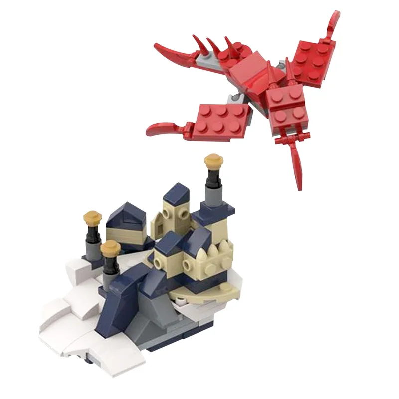 

Mini Castle and Dragon Creative Street View Building Blocks Collection Architecture Toys Model Gifts For Children