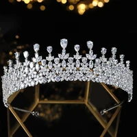 sweet full zircon girls birthday party princess crown cz wedding bridal tiaras cubic zirconia womens crystal hair accessories