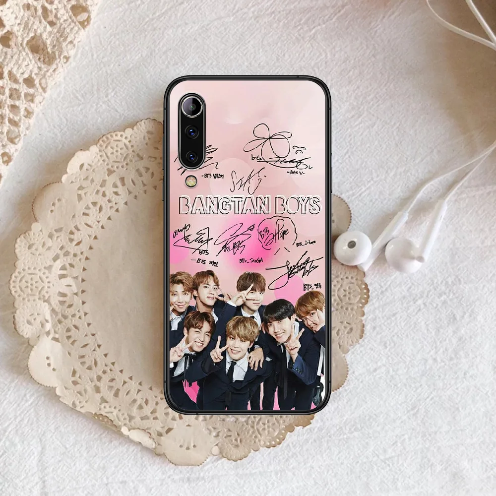 

Korean Bangtan Boys kpop Phone Case Cover Hull For Xiaomi Mi 8 9 10 T note 10 Lite Pro 5G A pocox 2 3 black Cell Luxury Coque