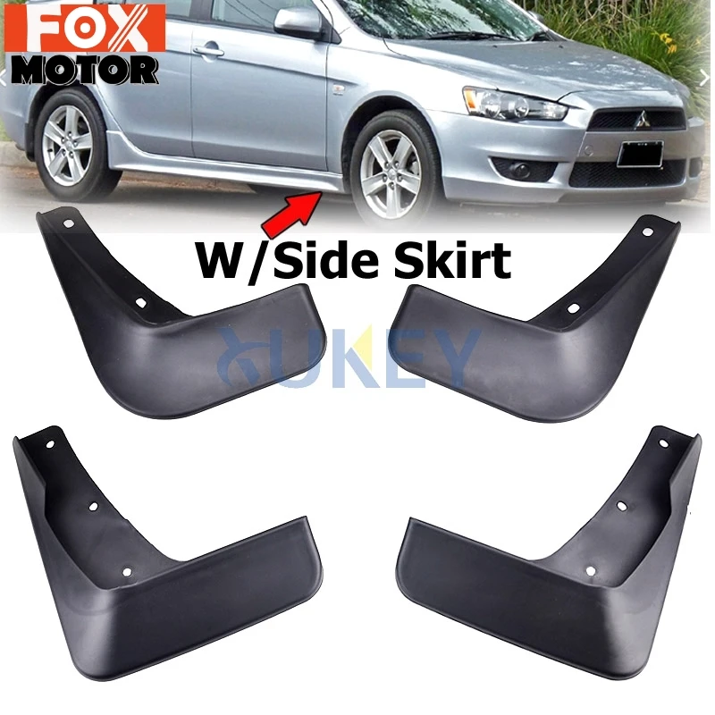 

Для Mitsubishi Lancer 9 2008-2011 2009 2010 набор автомобильных брызговиков седан с боковой юбкой GTS Брызговики крыло