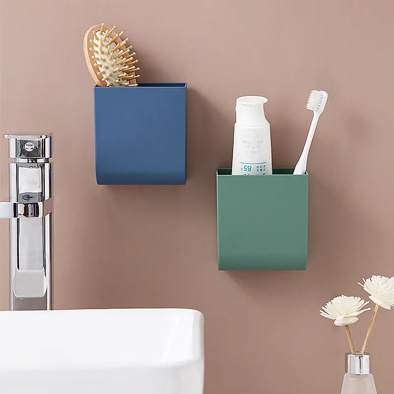 

Wall-Mounted Remote Control Storage Box Multi-Function Punch-Free Storage Box Home Office Desk Stationary Organizer Storage