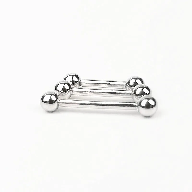 3PCS 925 Sterling Silver Nose Studs 6mm/8mm/10mm Ball Barbell Belly Lip Tongue Piercing Body Jewelry Helix Ring | Украшения и