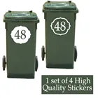 4 наклейки в виде белых цветов на колесиках, 14 х16 см