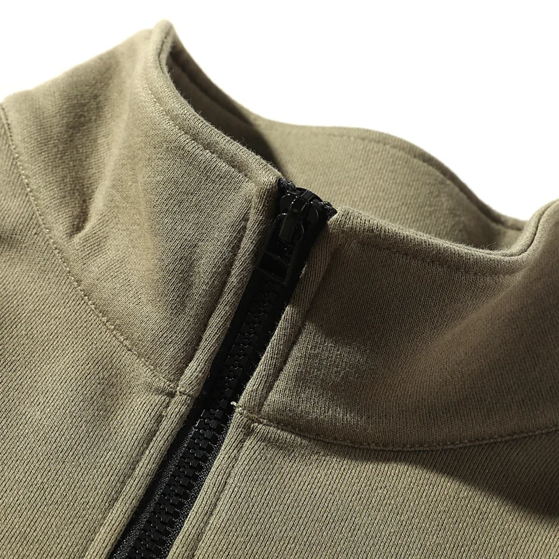 

Misniki Men Hoodies 2019 New Hip-Hop Zipper Design Sweatshirt Streetwear Cotton Retro Pullover Tracksuit Hoodie Men JP45
