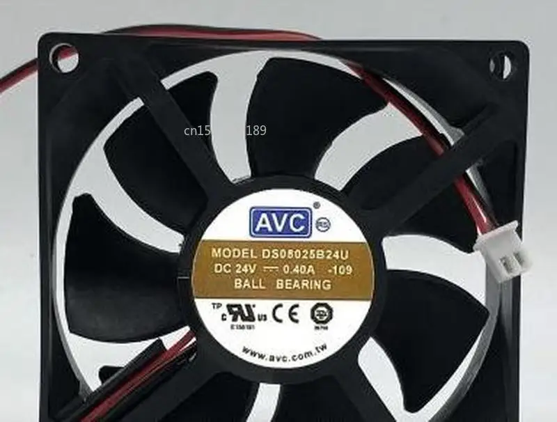 

for AVC DS08025B24U-109 24V 0.40A 8025 8cm double ball 2 wire inverter fan