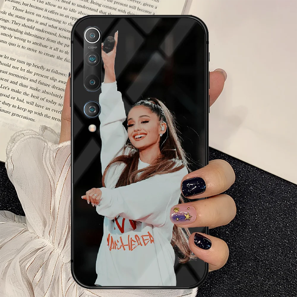 

Ariana Grande Fashion Girl Phone Tempered Glass Case Cover for Xiaomi Mi A MAX X POCO M Note 3 9 10 11 i T Pro Lite Painting Tpu