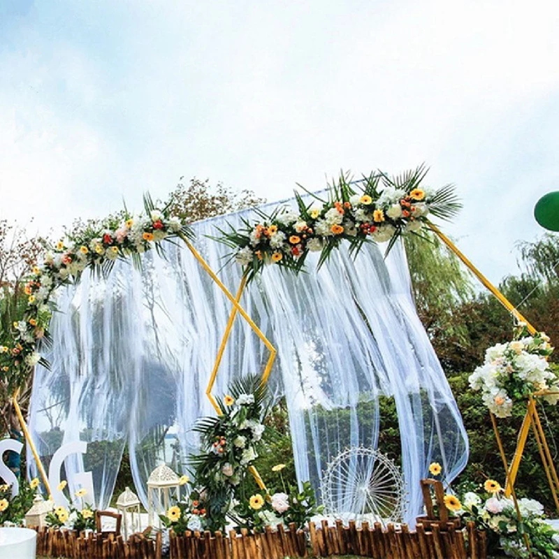 Свадебные реквизиты шестиугольная кованая Арка Рамка фон украшение Свадебная