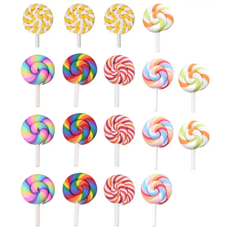 

35pcs Colorful Creative Exquisite Simulation Lollipop for Phone Shell Decoration Mini House