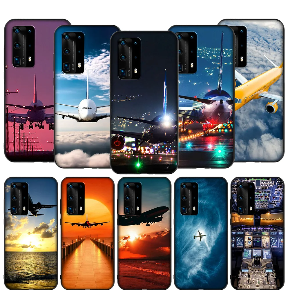 T6 авиационный самолет Летающий Дорожный Чехол для Huawei P9 P10 P20 P30 P40 Y6 Y7 Y9 Lite Pro Max Prime