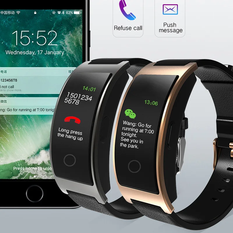 CK11S смарт браслет монитор артериального давления пульса Наручные часы умный