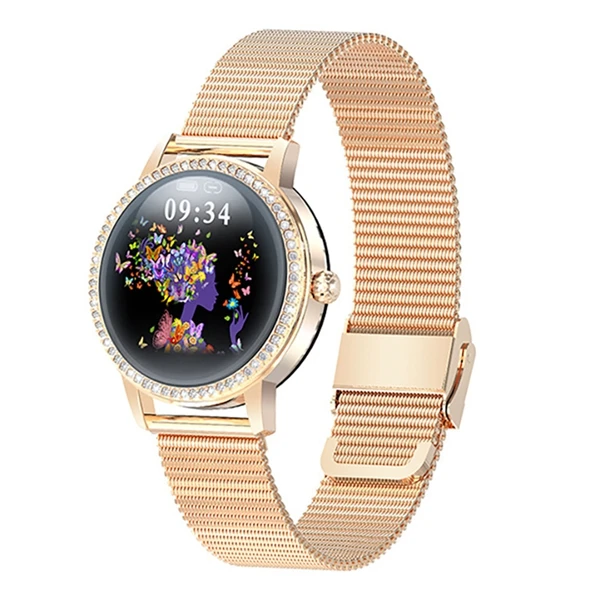 

Smart Watch Women Lovely LW20 Smartwatch IP68 Waterproof Bracelet Heart Rate Steel Watches Gift for Lover