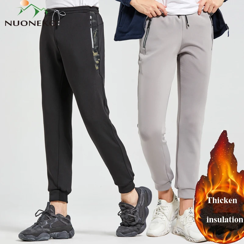 

Winter Fleece Trekking Camp Pants Men Elasticity Sweatpants Outdoor Sports Run Hiking Climbing Women Cropped Trousers BMT18