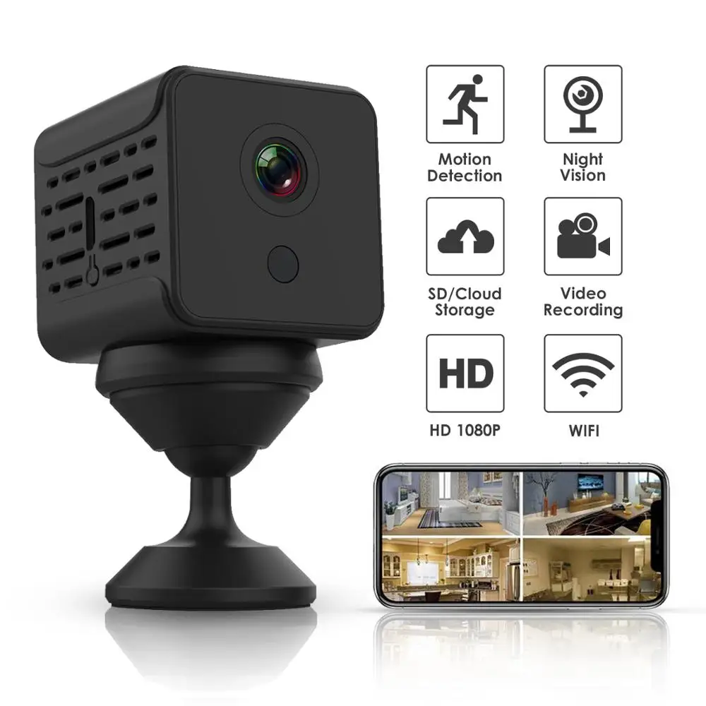 1080P Беспроводная камера наблюдения A12 мини домашняя безопасности WiFi ночное