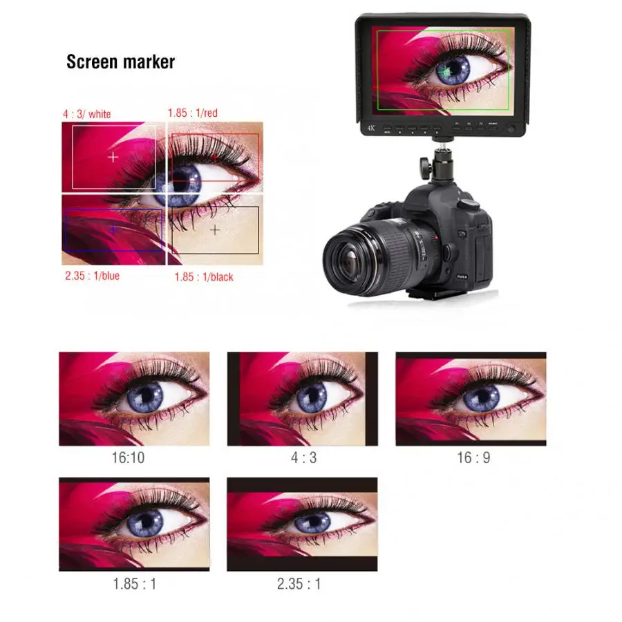 Bestview S7 7 дюймов 4K HD монитор HDMI 1920X1200 полевая видеокамера монитор для Canon 5D Mark IV III Nikon sony A7 Panasonic GH5