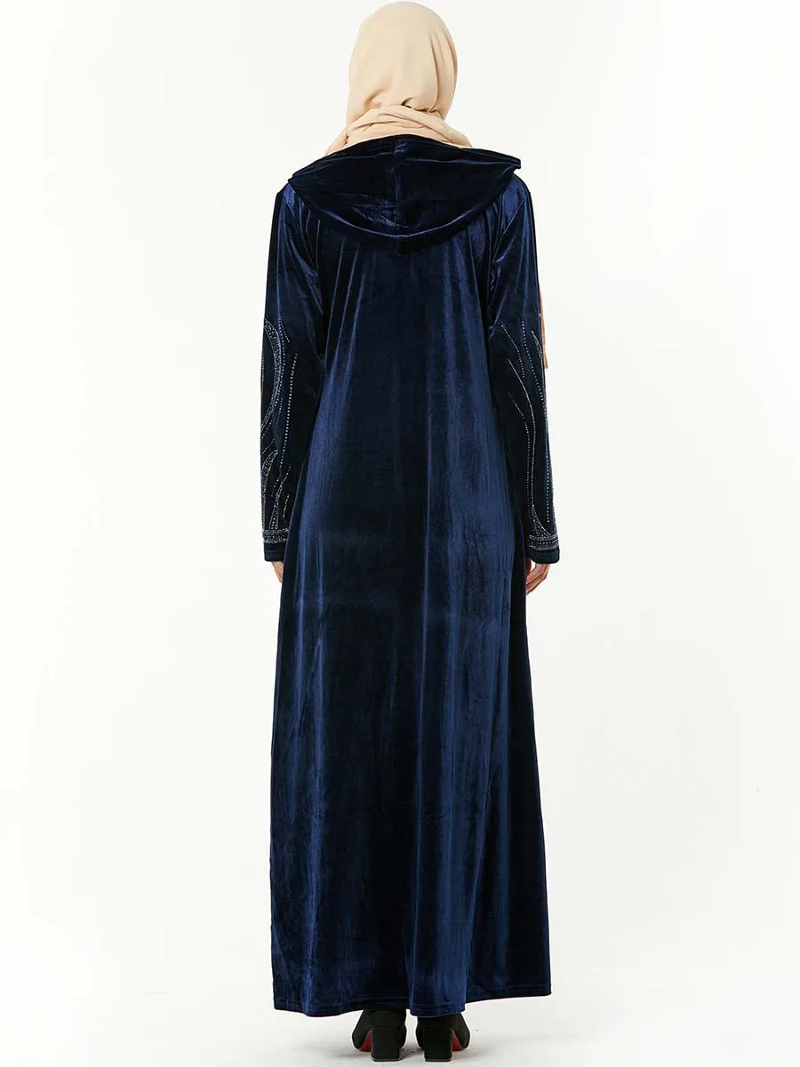 Дубай мусульманский с капюшоном открытое Абаи хиджаб платье женская обувь на