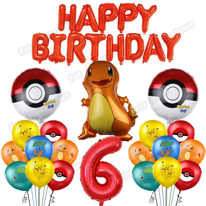 Воздушный шар &quotПокемон&quot праздничное украшение для вечевечерние Пикачу