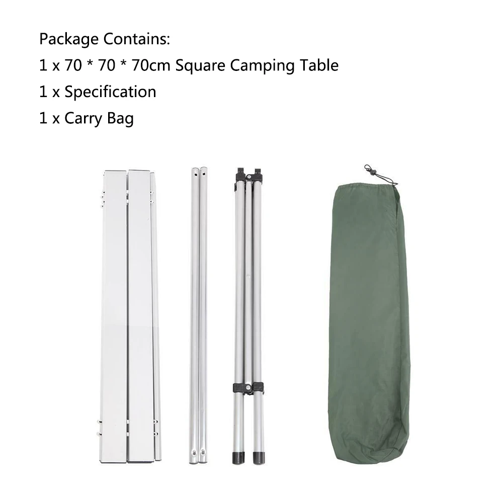 

Foldable Table Aluminum Alloy Rust-Proof Wear-Resistant Acid-Resistant Lightweight Portable Smooth Outdoor Camping Dining Table
