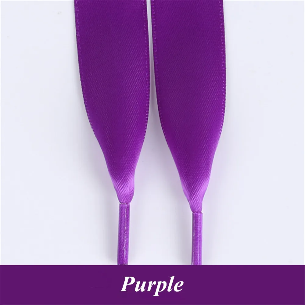 Purple 1 пара 80 см-160 см шелковые ленты полиэфирные шнурки для ботинок плоские шнурки обуви кроссовки спортивная обувь кружева Прямая 30 цветов - Цвет: Purple