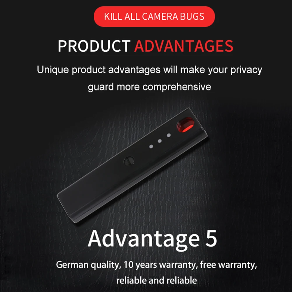 

Anti Camera Detector Mini Camera Finder Wireless Signal Anti-Candid Tracker Hidden Signal Device Finder Privacy Protect Security