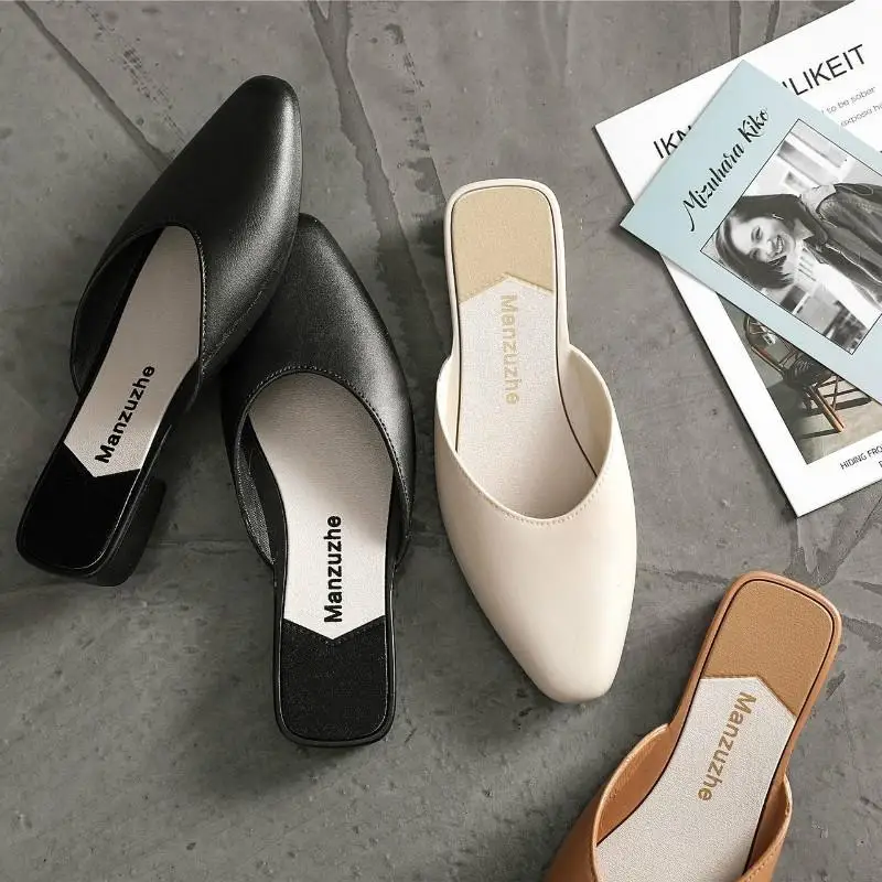 

Wholesale whole piece Atikota Pointed Toe Loafers Sandal Casual Single Flat Shoes lykj-yzl