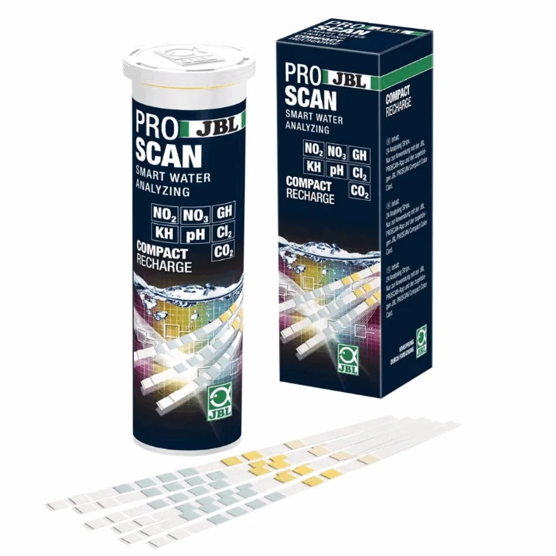 Tira de prueba siete en uno, art&iacute;culo adicional, prueba de an&aacute;lisis de agua con evaluaci&oacute;n a trav&eacute;s de aplicaci&oacute;n, juego de prueba de agua para acuario JBL set-1
