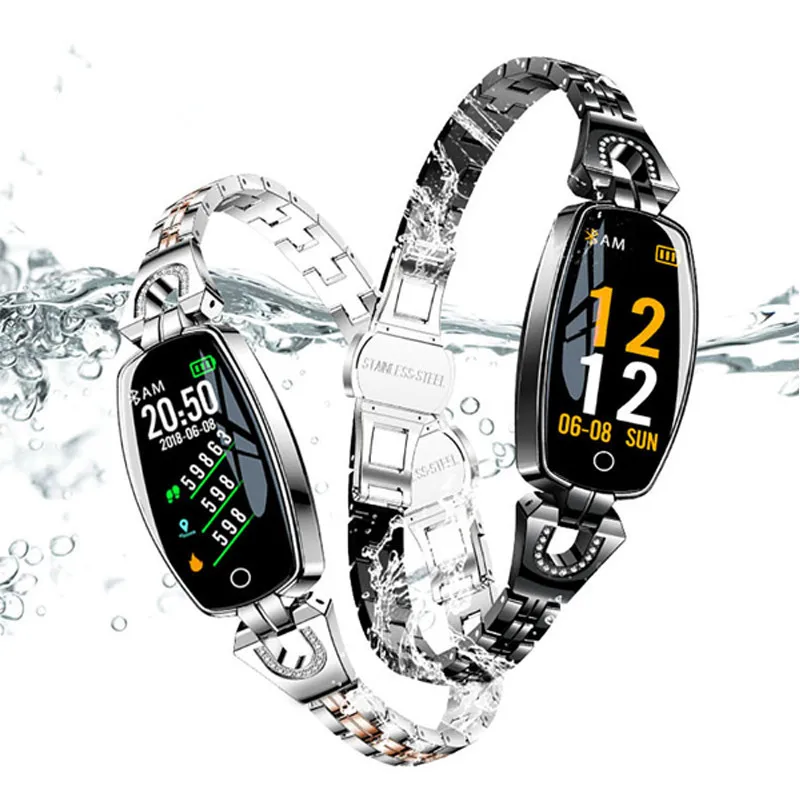 

2020 H8 Fitness Bracelet Sport Smart Watch 2019 Waterproof Heart Rate Monitoring Bluetooth For iOS Android Smartwatch Women Gift