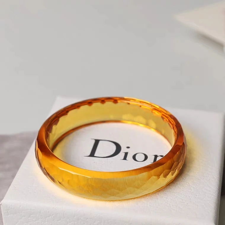 Натуральный желтый цитрин кварцевый браслет с прозрачной огранкой женский 54 мм 55