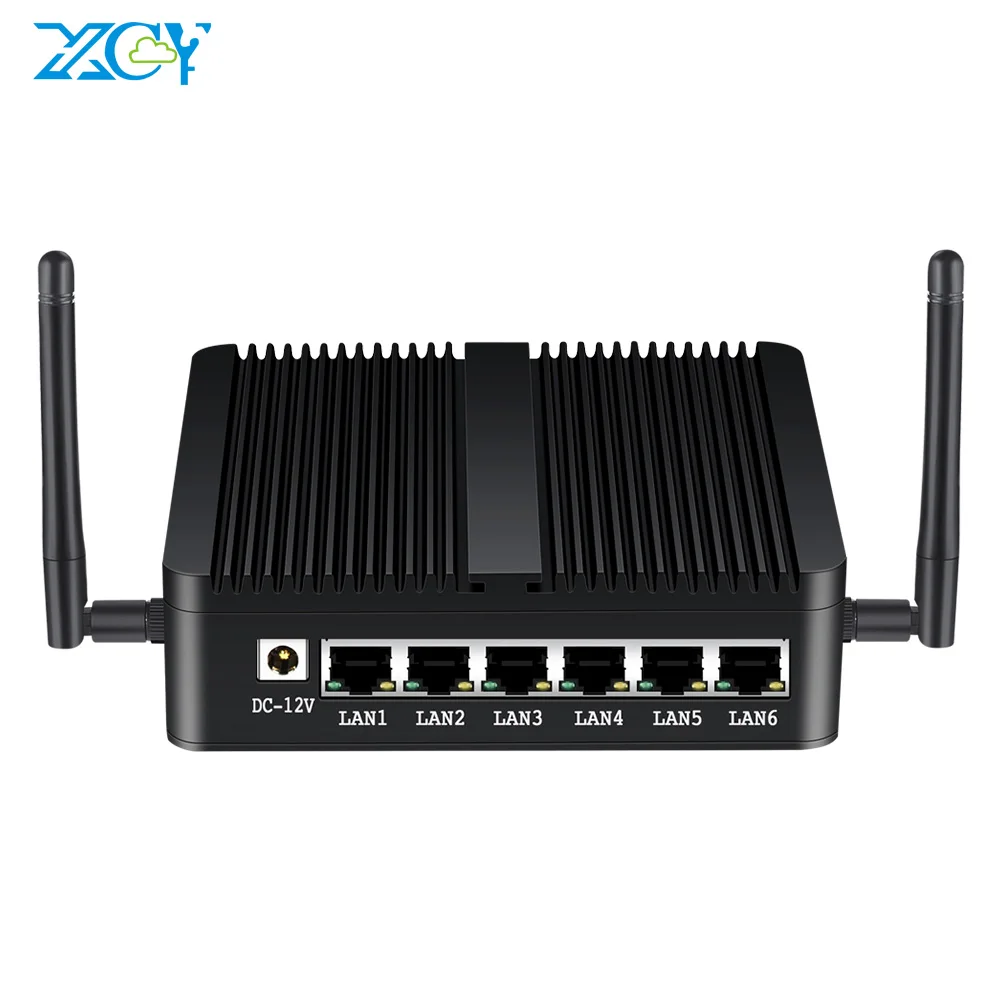 

XCY Intel Celeron J1900 Firewall Router Mini PC Fanless Quad-Cores 6x Gigabit Ethernet Intel i211 NIC WiFi 3G 4G LTE Pfsense