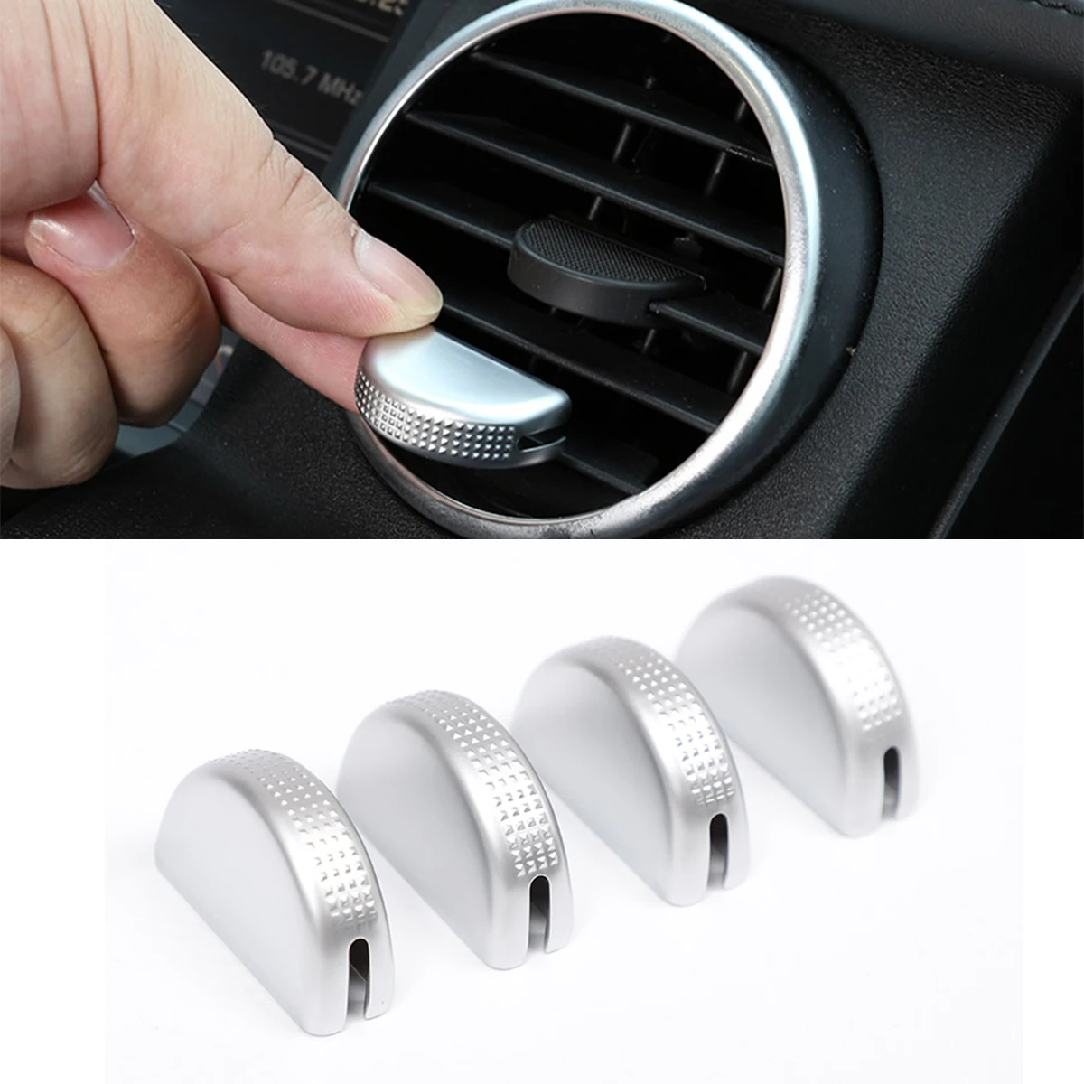 

For Land Rover Discovery 3 Discovery 4 LR3 4 Car Modification Chrome Car Air Outlet Adjusting Rod Cover Stickers Car Accessories