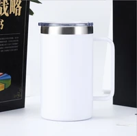 24oz print coffee mug with handle custom double wall stainless steel vacuum flask cup