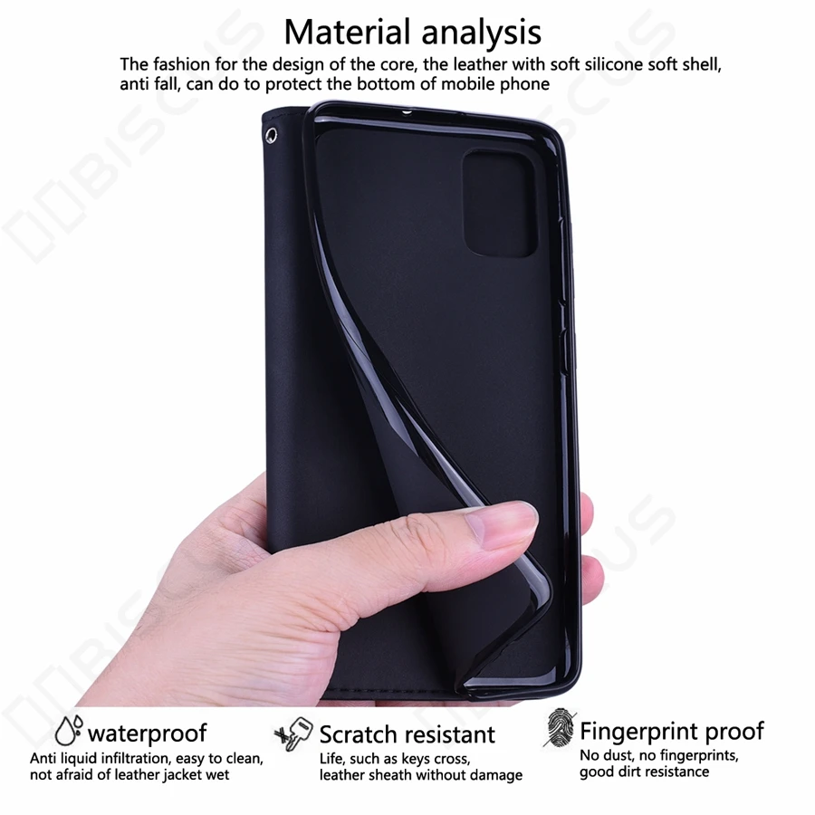 Кожаный чехол бумажник с магнитной застежкой для Samsung Galaxy A10 A20S A30S A40 A50 A70 A01 A11 A21S A31