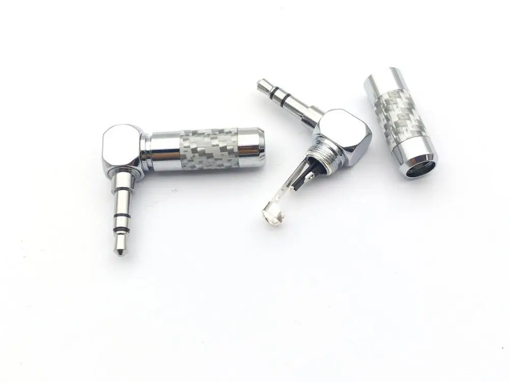 20 шт. коннектор из углеродного волокна с родиевым покрытием и прямоугольным