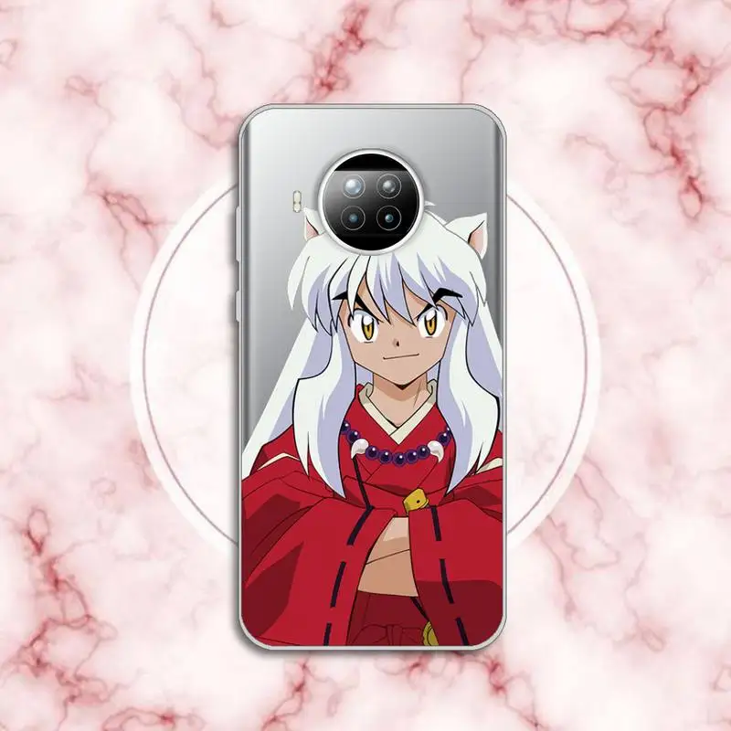 

Anime Inuyasha Sesshoumaru Higurashi Kagome Phone Case Transparent for Xiaomi Redmi note 10 t 8 9 pro lite 11